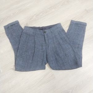 Scotch & Soda Blue Tweed Tapered Trousers Sz 28x32